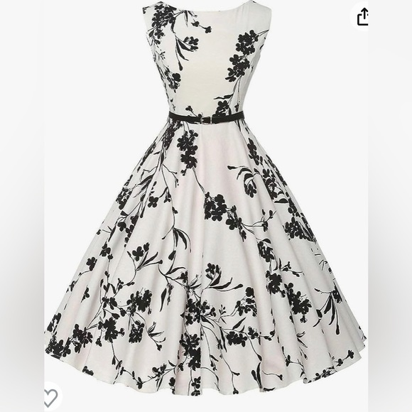 GRACE KARIN Boatneck Sleeveless Vintage Tea Dress - Picture 2 of 3